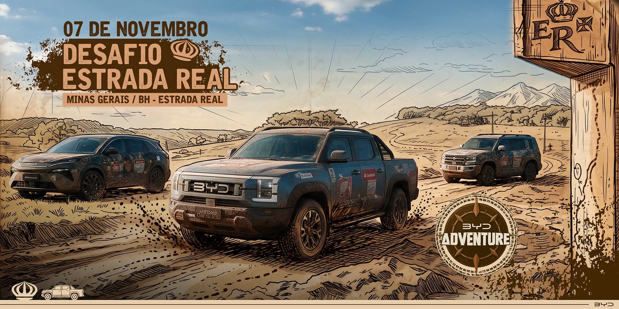 Arte oficial: Desafio Estrada Real